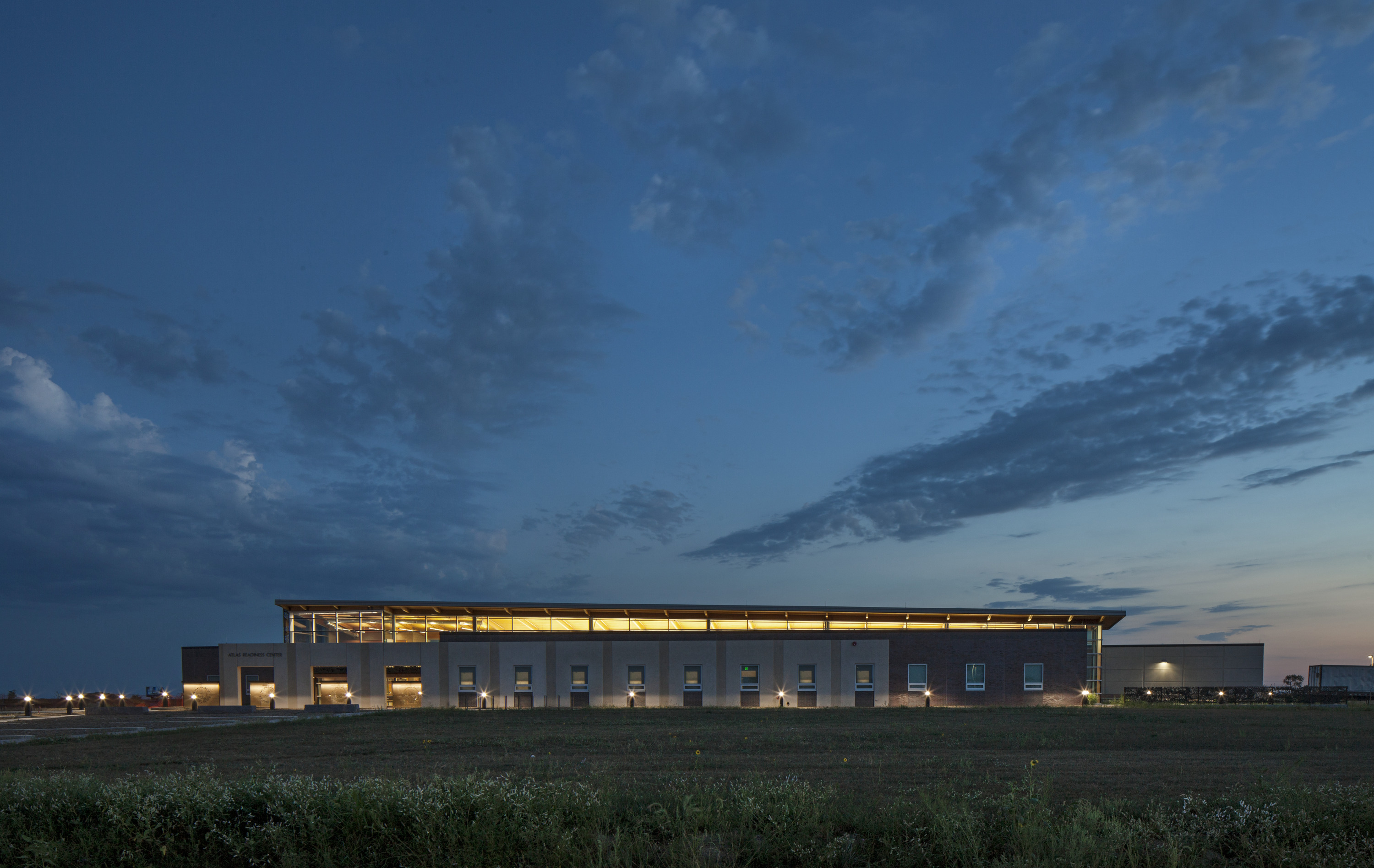 The Mead Atlas Readiness Center facility building elevation